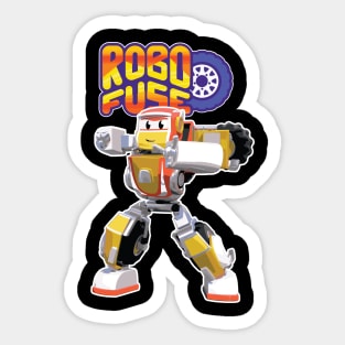 robofuse robot superhero car city robo Sticker